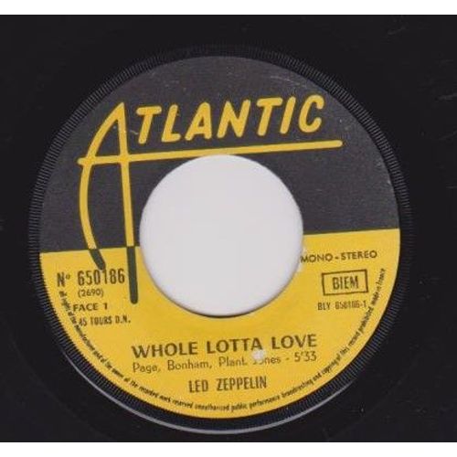 45 sp led zeppelin page-plant jones bonham- whole lotta love