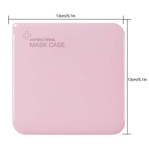 Boîte de rangement en PP, 2 pièces, couvercle buccal à usage unique, boîte de rangement Portable, Non transparent, rose
