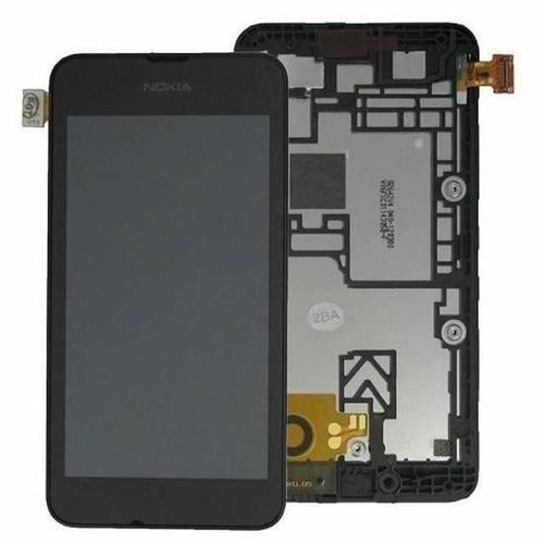 Nokia Lumia 530 Ecran Lcd + Vitre Tactile + Chassis - Noir - Original - 00812s6