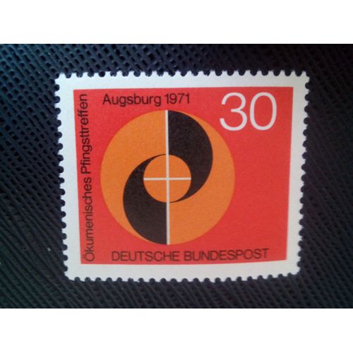 Timbre Allemagne / Rfa Yt 543 Emblem Of The Meeting 1971 (130206)