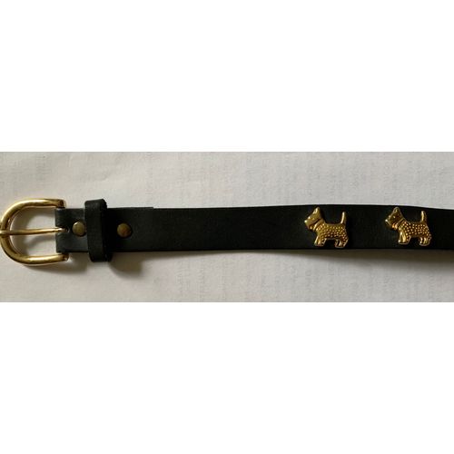 Ceinture Noire Enfant De Marque Chipie En Croute De Cuir De Vache
