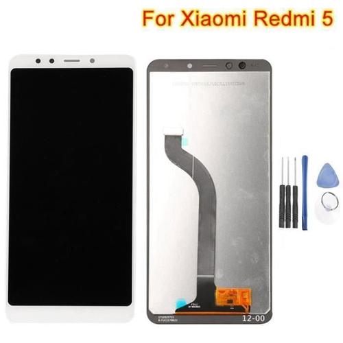 Lcd Ecran Tactile Complet Vitre Blanc Sans Cadre Pour Xiaomi Redmi 5 Lcd Sh37519