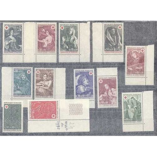 Timbres Croix-Rouge France: Année 1968; 1969; 1970; 1971; 1972; 1973. Neuf** (Mnh)