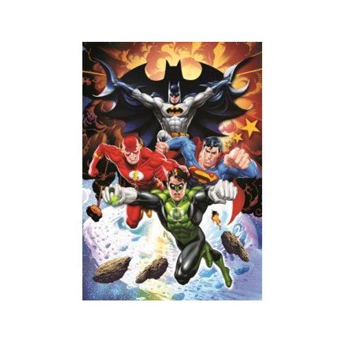 Puzzle 104 Pieces Flash Superman Lantern Et Batman - Puzzle Enfant Super H?Ros - Personnage Dc - Dessin Anim? - Nouveaut?