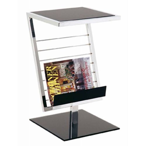 Paris Prix - Table D'appoint Design "Revue" 60cm Noir