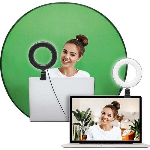 BIGBEN CONNECTED BUNDRINGLEDFOND - BUNDLE fond vert + ring light ordinateur