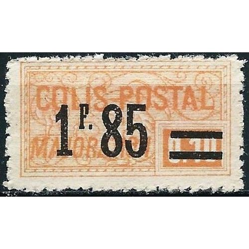 France 1926, Beau Timbre Pour Colis Postal Yvert 42, Majoration, 0.10f Orange Surchargé "1f85", Neuf* - Sans Gomme.