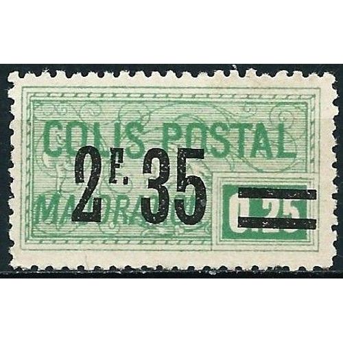 France 1926, Beau Timbre Pour Colis Postal Yvert 44, Majoration, 0.35f Vert Surchargé "2f35", Neuf* - Sans Gomme.