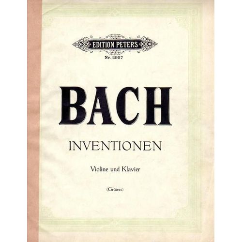 Bach Inventionen Violine Und Klavier Peters