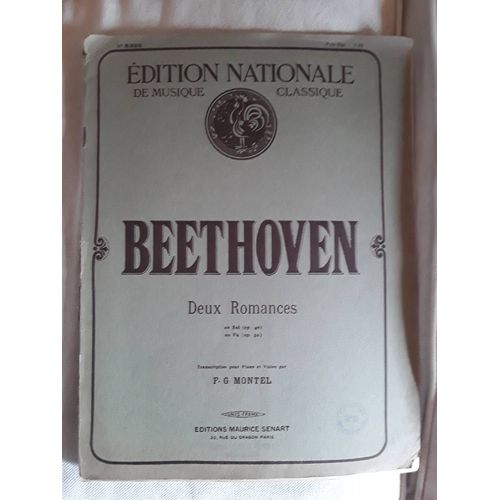 Beethoven Deux Romances Pour Violon F Montel