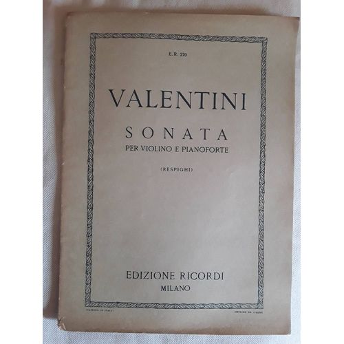 Valentini Sonata Per Violino Er 270