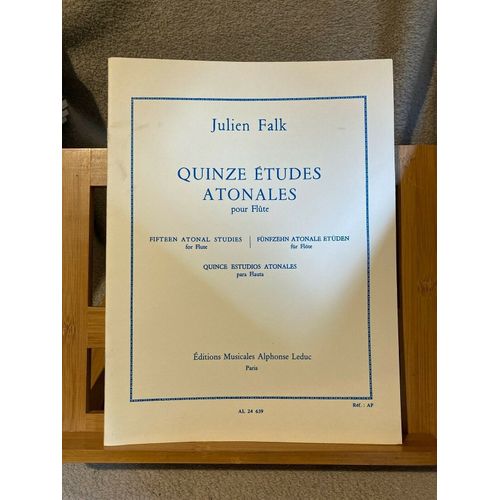 Julien Falk 15 Études Atonales Pour Flûte Partition Éditions Leduc