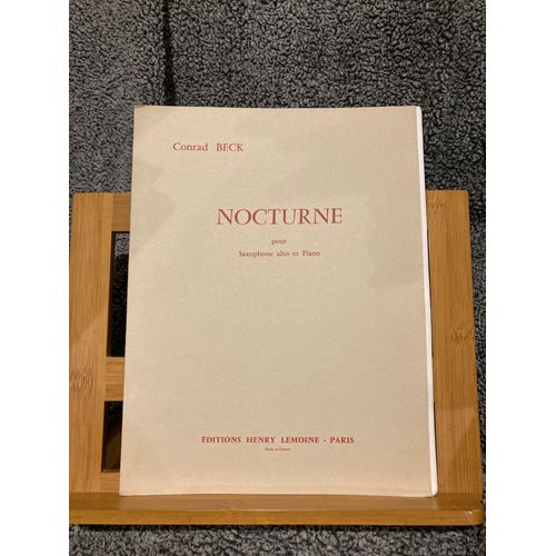 Conrad Beck Nocturne Pour Saxophone Alto Et Piano Partition Éditions Lemoine