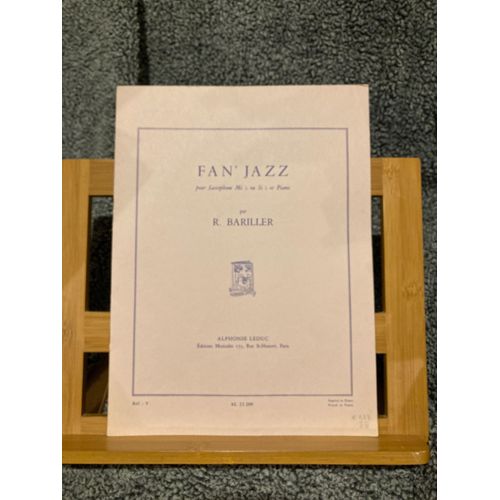 R. Bariller Fan' Jazz Saxophone Et Piano Partition Éditions Leduc