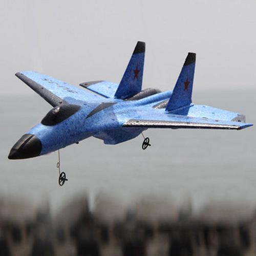 Shop-Story - Fx Airplane Blue : Avion De Chasse Télécommandé Type Fx-620 Su-35 Longue Portée Transmission 2,4ghz Ultra Résistant Anti Crash Avec Commande Simplifiée - Couleur Bleu-Shop-Story