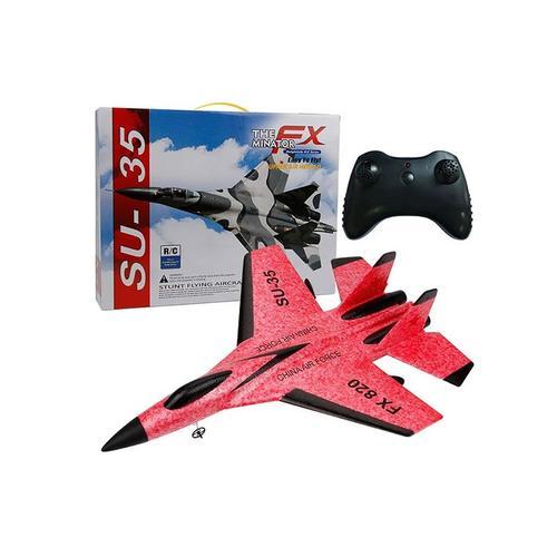 Shop-Story - Fx Airplane Red : Avion De Chasse Télécommandé Type Fx-620 Su-35 Longue Portée Transmission 2,4ghz Ultra Résistant Anti Crash Avec Commande Simplifiée - Couleur Rouge-Shop-Story