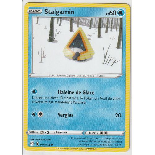 Carte Pokemon - Stalgamin - 034/172 - Épée Et Bouclier 9 - Stars Etincelantes - Eb9 - Vf