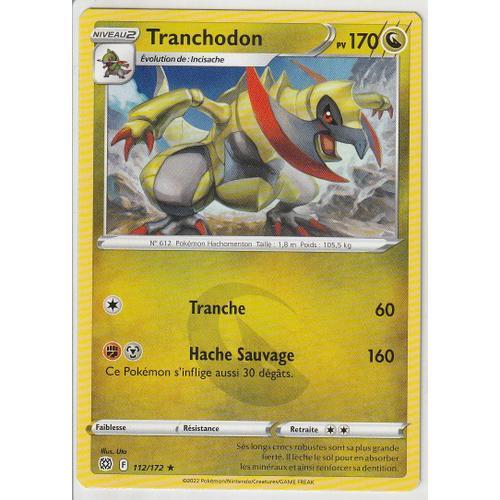 Carte Pokemon - Tranchodon - 112/172 -Rare - Épée Et Bouclier 9 - Stars Etincelantes - Eb9 - Vf