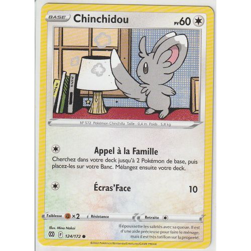 Carte Pokemon - Chinchidou - 124/172 - Épée Et Bouclier 9 - Stars Etincelantes - Eb9 - Vf