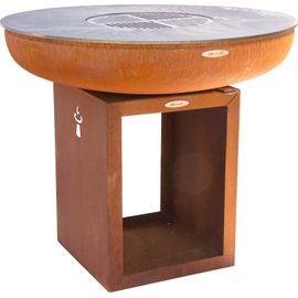 Barbecue brasero en acier Carus Diamètre 87 cm Hauteur 102 cm