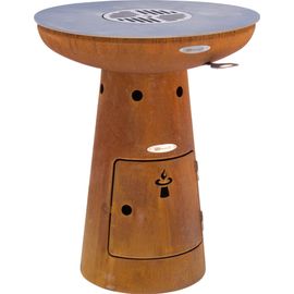 Barbecue brasero en acier Nero Hauteur 75 cm Diamètre 62 cm