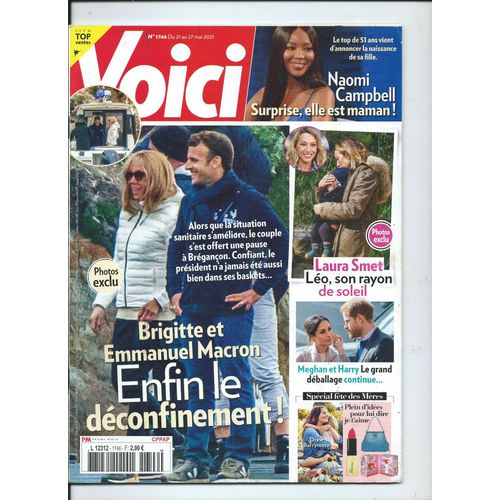 Voici 21/05/2021 Brigitte & Emmanuel Macron, Victoria Beckham, Noami Campbell, Chrissy Teigen, Laura Smet,  Clara Luciani, Lola Dewaere, Adèle & Mark Evans,  London Grammar, Charlotte Cardin