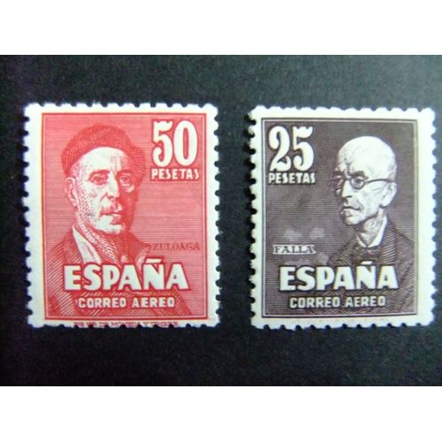 España Espagne Spain 1947 Manuel De Falla - Ignacio Zuloaga Edifil 1015 /1016 *Mh Yvert Pa 236 /237 *Mh