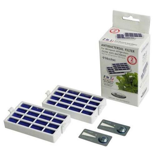 Lot de 2 filtres antibactérien Microban Réfrigérateur congélateur (480131000232 ANTF-MIC2 BAUKNECHT WHIRLPOOL IGNIS KITCHENAID)
