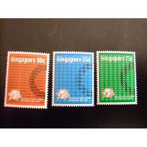 51 Singapour Singapour 1974 / Union Postale Universelle (U.P.U.)/Yvert 211 / 213 ** Mnh