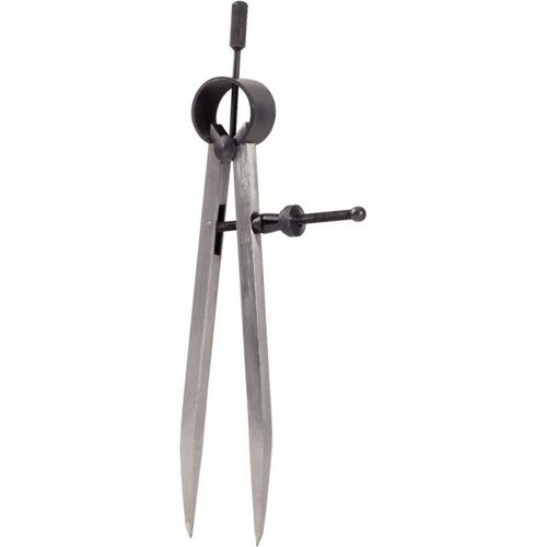 Compas droit KS, L,150mm, ouvert,150mm - acier au carbone bruni, pointe trempée