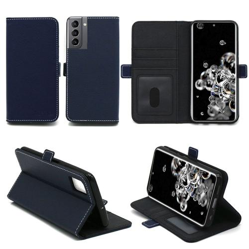 Samsung Galaxy S22 Plus / S22+ 5g Etui Protection Portefeuille Bleu À Rabat Avec Porte Cartes - Housse Folio Bleue Navy Coque Silicone Antichoc Smartphone 2022 - Accessoires Pochette Case