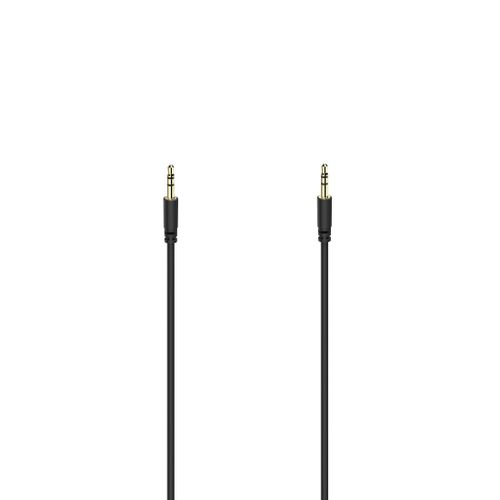 CÃ¢ble audio, jack mÃ¢le 3,5 mm/f. mÃ¢le, stÃ©rÃ©o, dorÃ©, ultrafin, 0,5 m