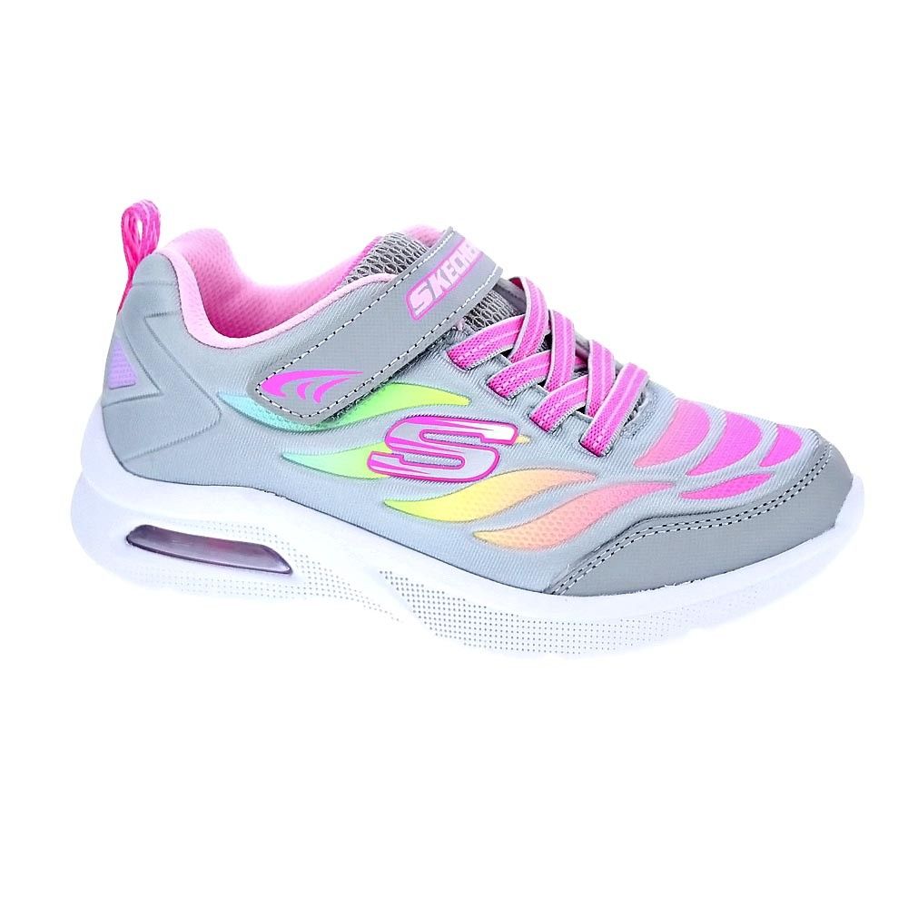 Skechers Microspec Baskets Fille Argent