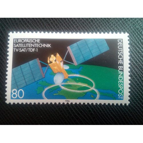 Timbre Allemagne / Rfa Yt 1122 "Tv-Sat" Et Terre 1986 ( 150206 )