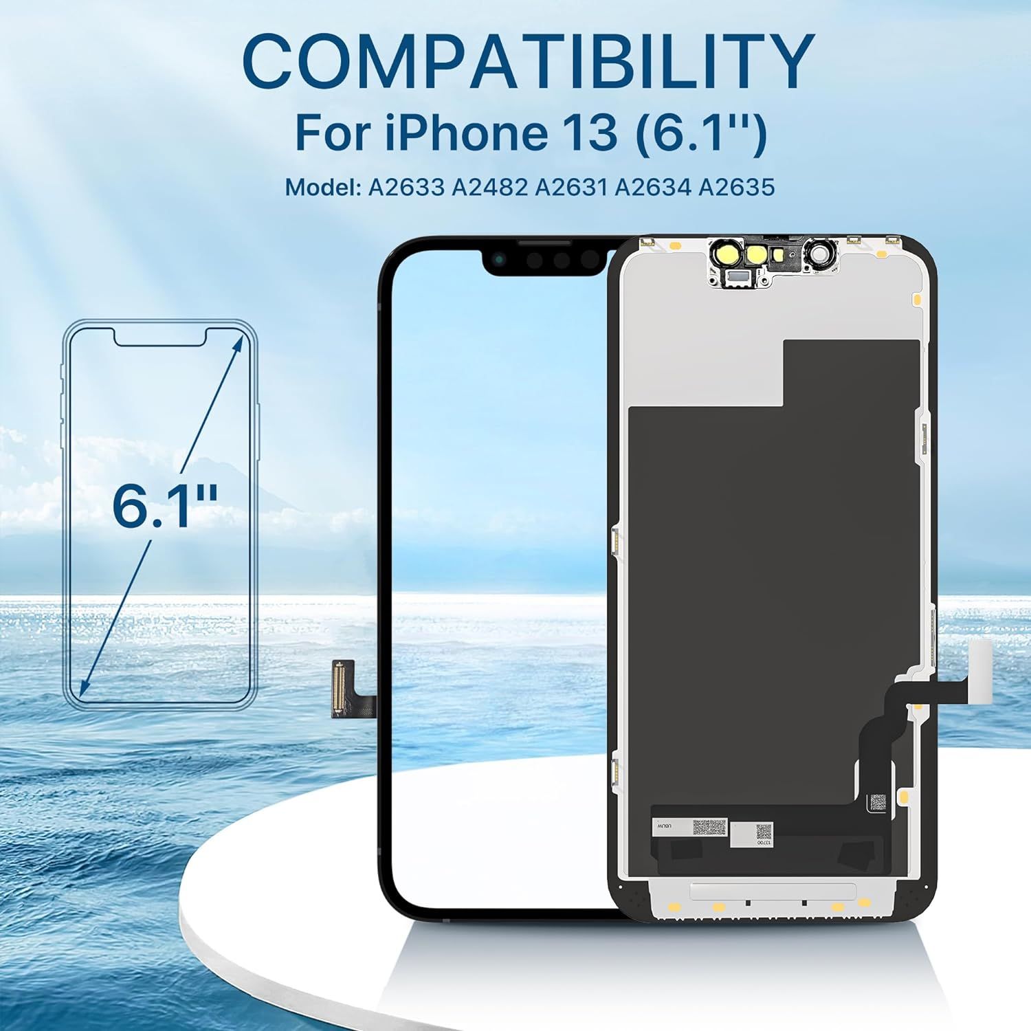 Ecran Iphone 13 6.1'', cran Iphone 13 Lcd Complet Replaceme... - 2