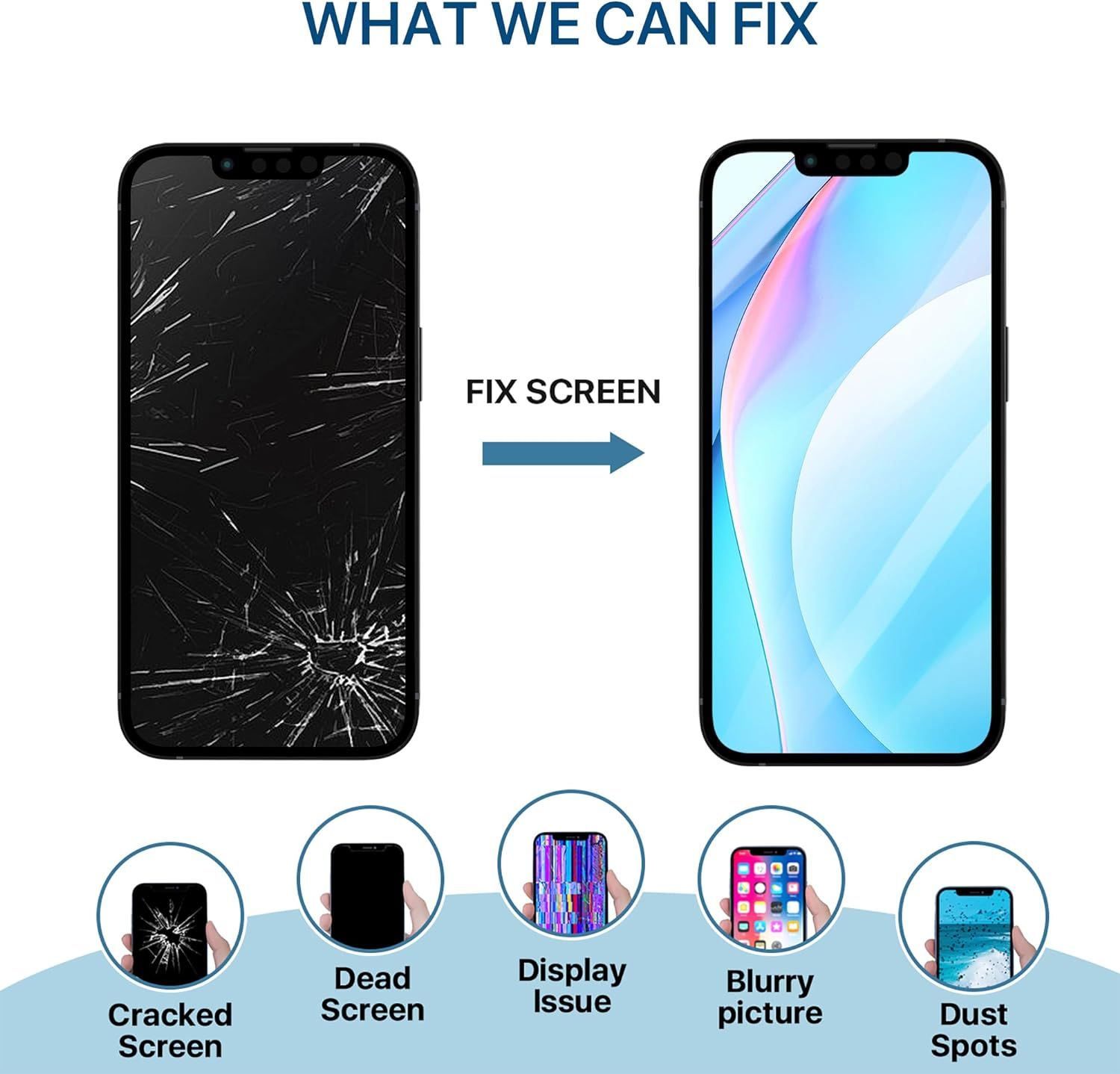 Ecran Iphone 13 6.1'', cran Iphone 13 Lcd Complet Replaceme... - 4