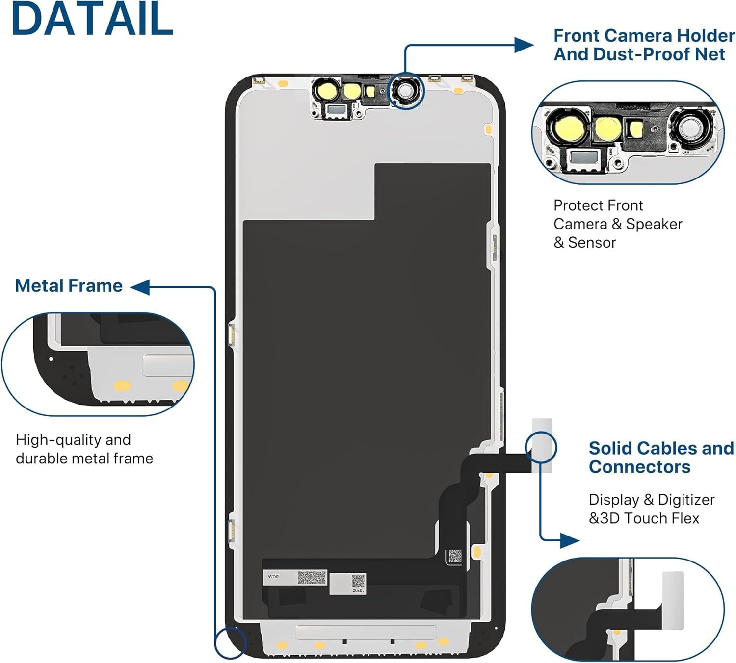 Ecran Iphone 13 6.1'', cran Iphone 13 Lcd Complet Replaceme... - 5