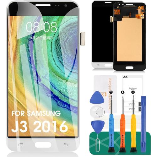 Pour Samsung Galaxy J3 J320 Écran Lcd,Pour J3 2016 J320 J320a J320m/Ds J320h/Ds Tft Lcd Écran,J3 Affichage Lcd Écran Tactile Numériseur Verre Capteur Pièces De Rechange Réparation (Blanc)