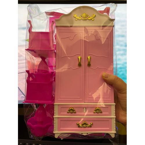 Set 10pcs Meubles Accessoires De Poupées Pour Maison Poupées Barbie Jeu D'immitation Jouets Cadeaux Noël Ensemble Chambre Séjour