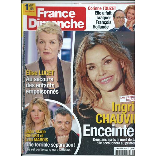 France Dimanche 05/02/2016 Ingrid Chauvin, Philippe Chatel, Nana Mouskouri, Renaud, Corinnetouzet , Élise Lucet, Anouchka Delon, Bigard, Isabelle Nanty