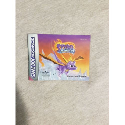 Notice Seule Spyro Season Of Ice Nintendo Gameboy Advance (Version Eur)