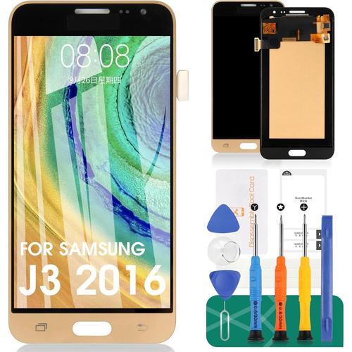 Pour Samsung Galaxy J3 J320 Écran Lcd,Pour J3 2016 J320 J320a J320m/Ds J320h/Ds Tft Lcd Écran,J3 Affichage Lcd Écran Tactile Numériseur Verre Capteur Pièces De Rechange Réparation (D'or)