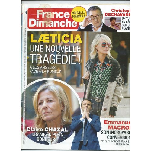 France Dimanche 02/02/2018 Laeticia Hallyday, Nana Mouskouri, Fiona Gélin, Stéphane Collaro, Line Renaud, Virginie Efira, Stéphanie De Monaco, Pamela Anderson, Pascal Obispo