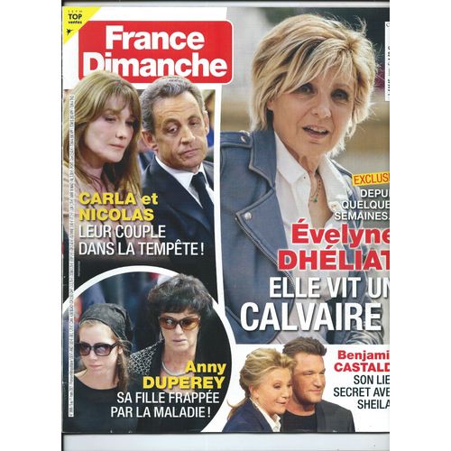 France Dimanche 05/03/2021 Céline Dion, Sheila, Carla Bruni, Les Gainsbourg, Catherine  Deneuve, Francis Cabrel , Mika, Évelyne Dhéliat, Benjamin Castaldi, Carla Bruni, Anny Duperey