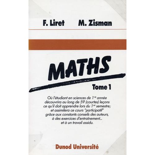 Maths Tome 1 - 1 Semestre