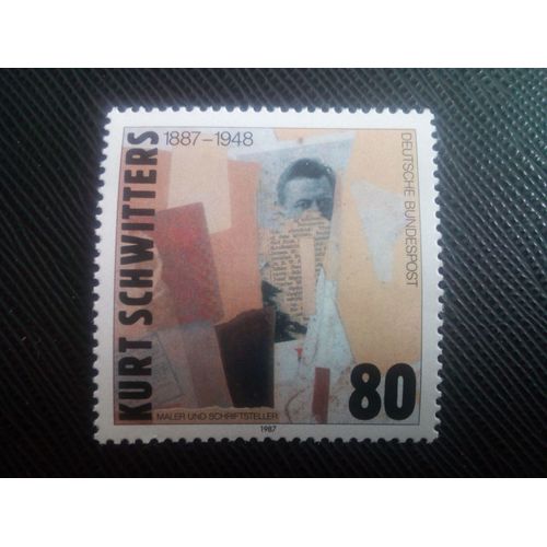 Timbre Allemagne / Rfa Yt 1158 Sans Titre (Avec Un Premier Portrait) - Kurt Schwitters 1987 ( 150206 )