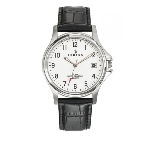 Montre Certus Homme Acier Cuir Noir 610397