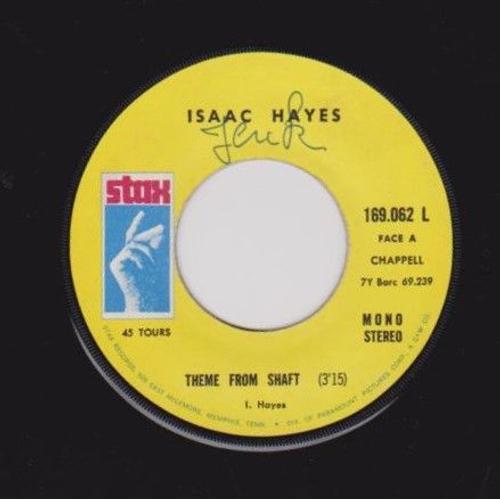 45 Sp Isaac Hayes - Theme From The Motion Pictures  Shaft   3:15 -   Cafe Regio's 2:59 - Stax 169 062 -  1971 