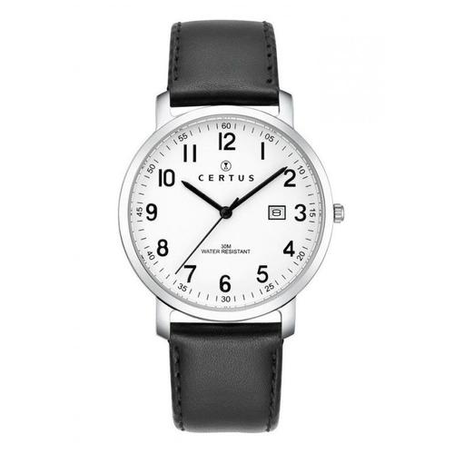 Certus Montre Homme Acier Cuir Noir 611078