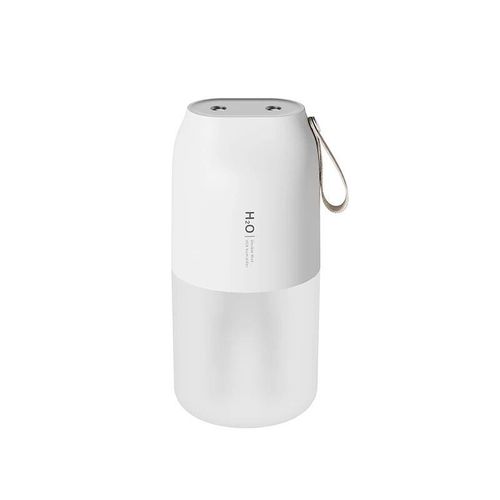 Mini humidificateur d'air électrique sans fil,Rechargeable par USB,avec lampe LED,double buse,Mini diffuseur d'eau aromatique pour voiture - Type White